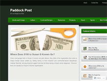 Tablet Screenshot of paddockpost.com